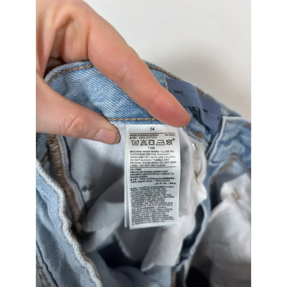 Old Navy Built-In Tough Loose Jeans Boys Kids 14 Blue Adjustable Waistband